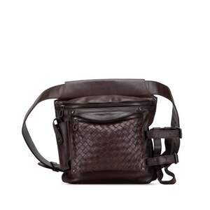 BOTTEGA VENETA Brown Leather Intrecciato Fanny Pack